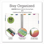 Deluxe Teacher's Academic Planner, Weekly/Monthly, Seven Class Period per Two-Page Spread, 11 x 8.5, Multicolor Rainbow Cover