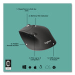 M720 Triathlon Wireless Mouse, 2.4 GHz Frequency, 33 ft Wireless Range, Right Hand Use, Black