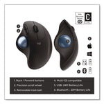 Ergo M575 Trackball, Black, 33 ft, Right Hand Use, Black