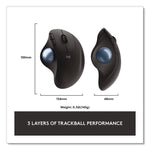 Ergo M575 Trackball, Black, 33 ft, Right Hand Use, Black