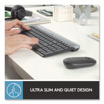 MK470 Slim Wireless Keyboard and Mouse Combo, 2.4 GHz/33 ft Wireless Range, Graphite