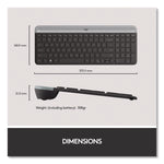 MK470 Slim Wireless Keyboard and Mouse Combo, 2.4 GHz/33 ft Wireless Range, Graphite