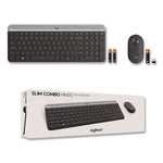 MK470 Slim Wireless Keyboard and Mouse Combo, 2.4 GHz/33 ft Wireless Range, Graphite