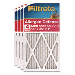Allergen Defense Air Filter, 12 x 25, 4/Carton