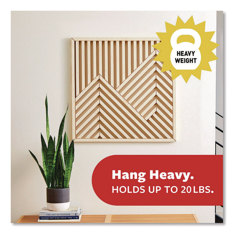 Picture Hanging Strips, X-Large, Removable, Holds up to 20 lbs per 4 Pairs, 8 Pairs/Pack