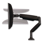 Single Monitor Gas-Spring Mounting Arm, For 13" to 32" Monitors, 360 Degree Rotation, +/-45 Degree Tilt, Black, Supports 20lb
