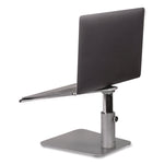 Adjustable Height Laptop Riser, 10" x 10.5" Platform, Silver/Black, Supports Up to 33 lbs
