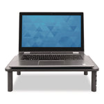 Adjustable Desktop Monitor Riser, For Up to 32" Monitors, 14.57" x 9.25" x 5.51", Black, Supports 44 lb