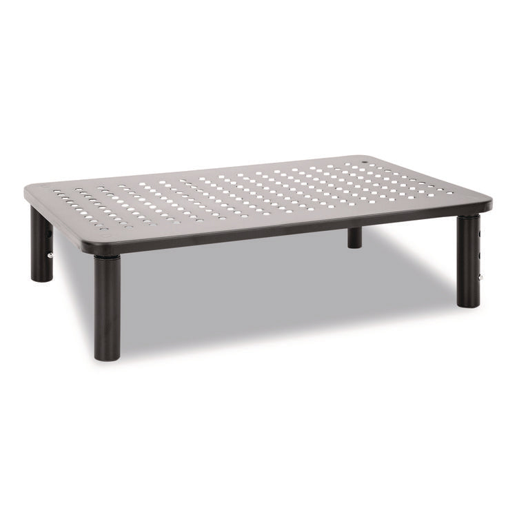 Adjustable Desktop Monitor Riser, For Up to 32" Monitors, 14.57" x 9.25" x 5.51", Black, Supports 44 lb