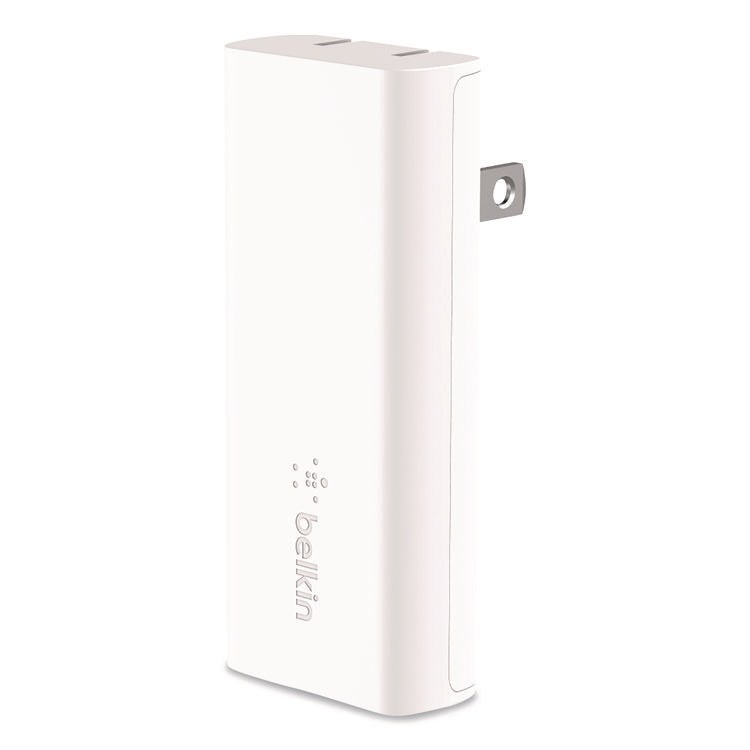 BOOST CHARGE Dual Wall Charger with PPS + USB-C Cable with Lightning Connector, White