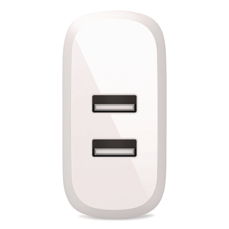 BOOST CHARGE Dual USB-A Wall Charger, White
