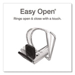 Premier Easy Open Clearvue Locking Slant-D Ring Binder, 3 Rings, 1" Capacity, 11 X 8.5, Black