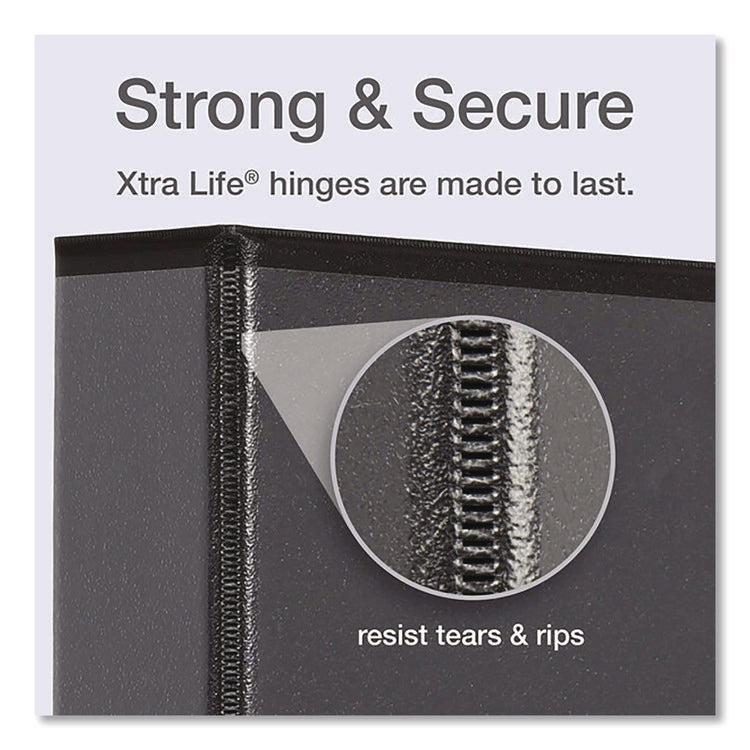 Premier Easy Open Clearvue Locking Slant-D Ring Binder, 3 Rings, 1" Capacity, 11 X 8.5, Black