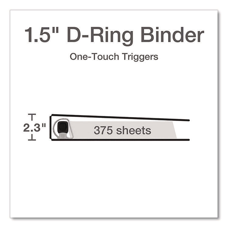Premier Easy Open Clearvue Locking Slant-D Ring Binder, 3 Rings, 1.5" Capacity, 11 X 8.5, White