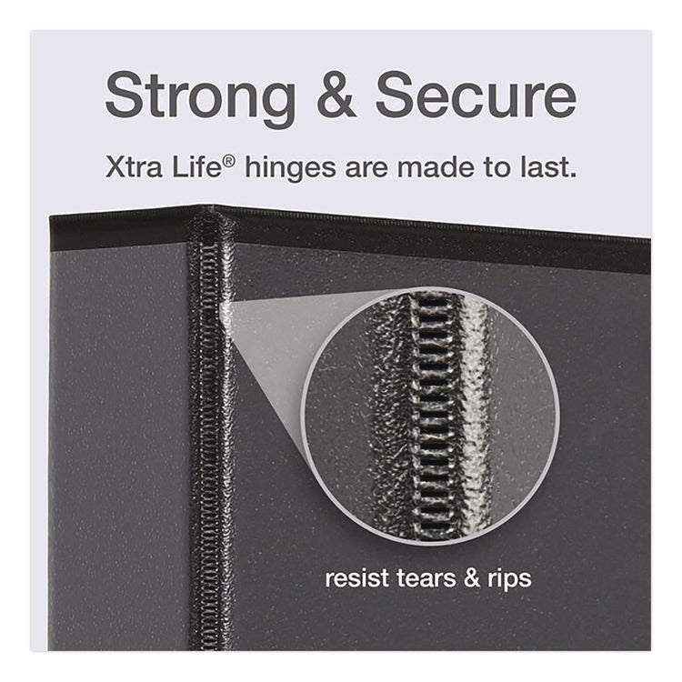 Premier Easy Open Clearvue Locking Slant-D Ring Binder, 3 Rings, 2" Capacity, 11 X 8.5, Black
