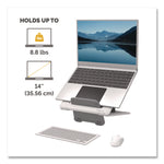 Breyta Laptop Stand, 9.25" x 10.55" x 0.55" to 8", White, Supports Up to 8.8 lbs