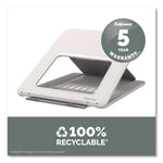 Breyta Laptop Stand, 9.25" x 10.55" x 0.55" to 8", White, Supports Up to 8.8 lbs