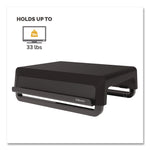 Breyta Monitor Stand, 13.94" x 11.97" x 3.25" to 6", Black, Supports 33 lbs