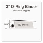 Premier Easy Open Clearvue Locking Slant-D Ring Binder, 3 Rings, 3" Capacity, 11 X 8.5, Black