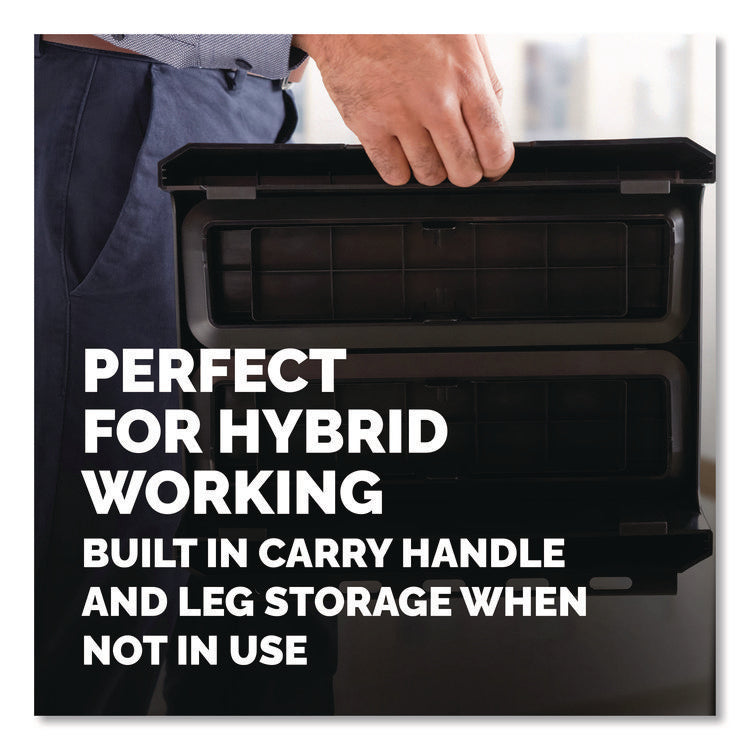 Breyta Monitor Stand, 13.94" x 11.97" x 3.25" to 6", Black, Supports 33 lbs