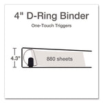 Premier Easy Open Clearvue Locking Slant-D Ring Binder, 3 Rings, 4" Capacity, 11 X 8.5, White