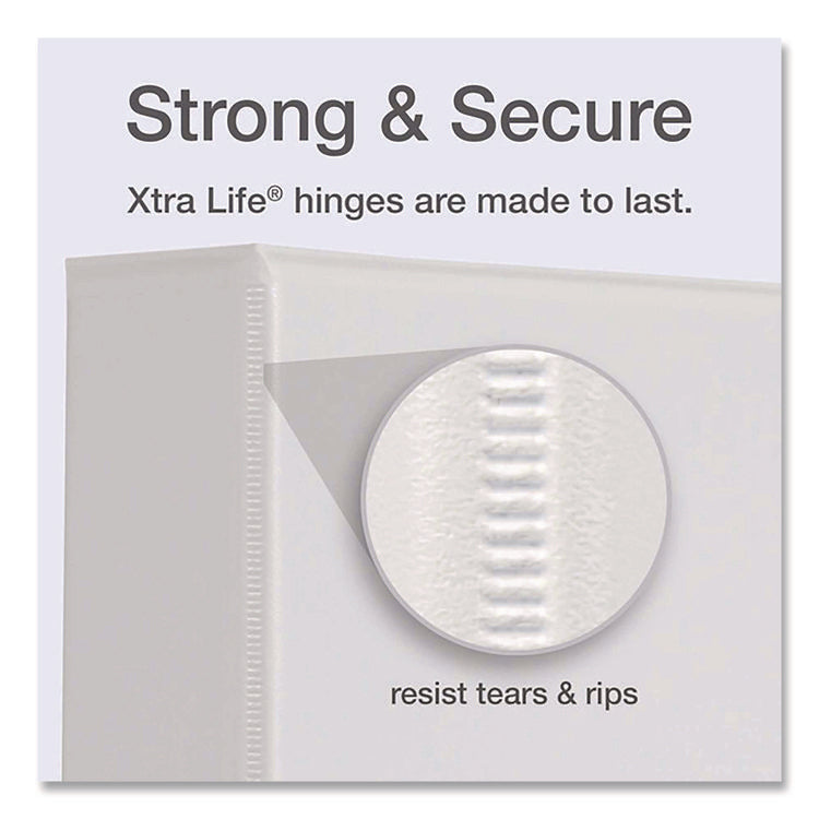 Premier Easy Open Clearvue Locking Slant-D Ring Binder, 3 Rings, 4" Capacity, 11 X 8.5, White