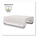 Breyta Monitor Stand, 13.94" x 11.97" x 3.25" to 6", White, Supports 33 lbs