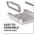 Breyta Monitor Stand, 13.94" x 11.97" x 3.25" to 6", White, Supports 33 lbs