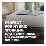 Breyta Monitor Stand, 13.94" x 11.97" x 3.25" to 6", White, Supports 33 lbs