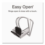 Premier Easy Open Clearvue Locking Slant-D Ring Binder, 3 Rings, 5" Capacity, 11 X 8.5, White