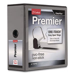 Premier Easy Open Clearvue Locking Slant-D Ring Binder, 3 Rings, 5" Capacity, 11 X 8.5, Black