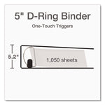 Premier Easy Open Clearvue Locking Slant-D Ring Binder, 3 Rings, 5" Capacity, 11 X 8.5, Black
