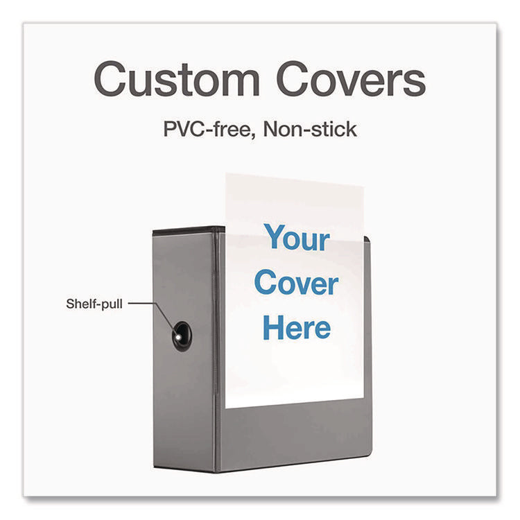 Premier Easy Open Clearvue Locking Slant-D Ring Binder, 3 Rings, 5" Capacity, 11 X 8.5, Black