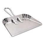 Bulldozer Dust Pan, 17" w, Aluminum Handle, Silver