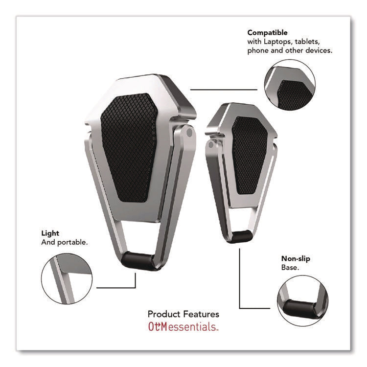 Laptop Kickstand, 2.77" x 0.6" x 3.97, Silver/Black