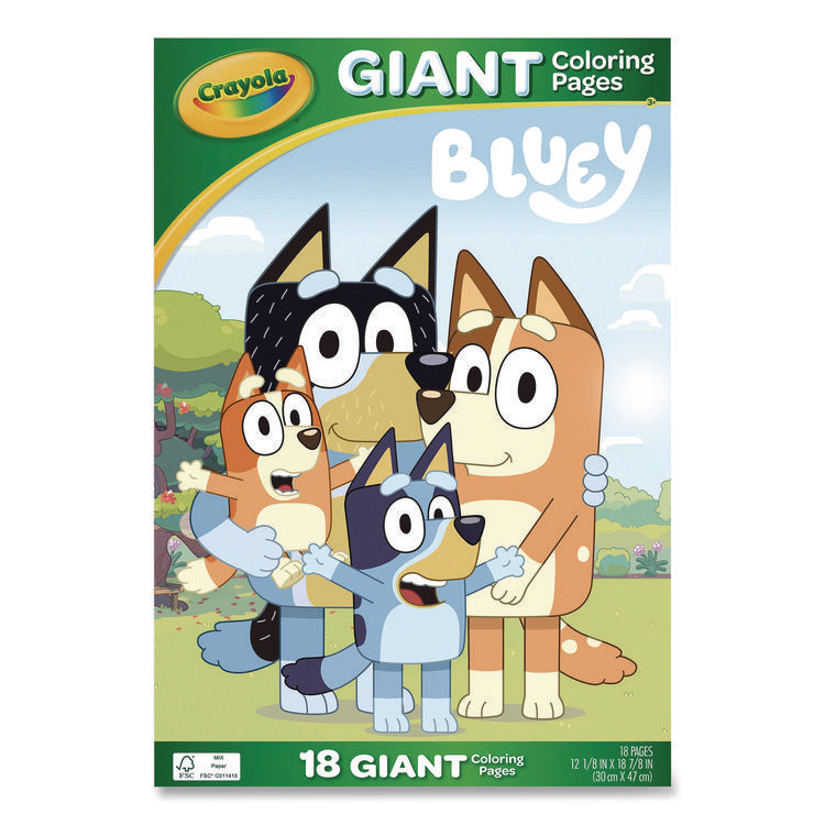 Bluey Giant Coloring Pages, (18) 12.13" x 18.88" Sheets