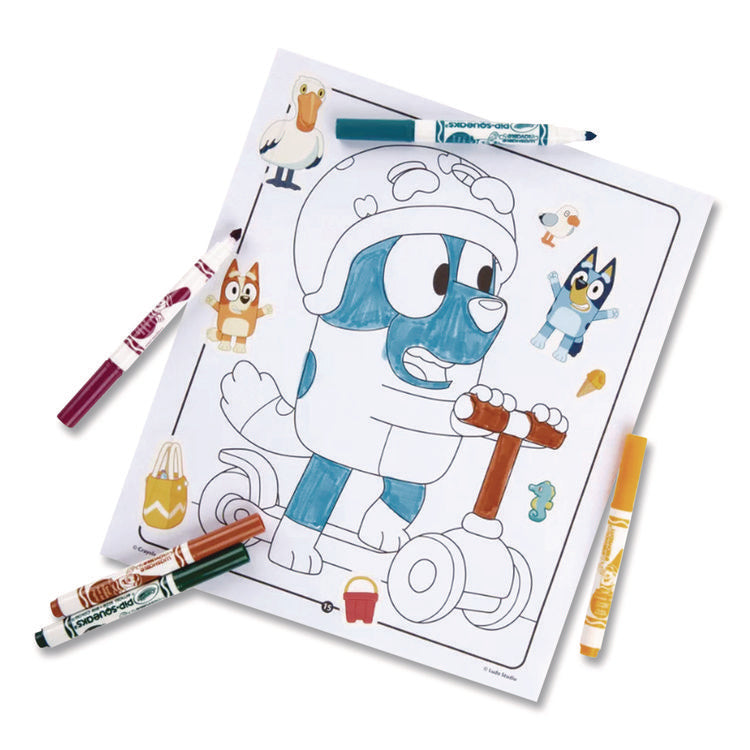 Bluey Color and Sticker Activity Set, (32) Coloring Sheets, (51) Stickers, (5) Pip-Squeaks Markers