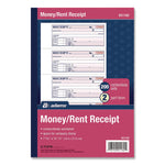 Money/Rent Receipt Book, Two-Part Carbonless, 7.13 x 2.75, 200 Forms Total