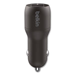 BOOST CHARGE Dual Car Charger with PPS, USB-A/USB-C, Black