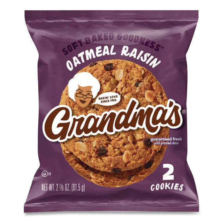 Cookies - Single Serve, Oatmeal Raisin, 2.5 oz Packet, 60/Carton