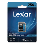 High-Performance PRO BLUE Series SDXC Memory Card, UHS-I V30 U1 Class 10, 256 GB