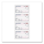 Money/Rent Receipt Book, Two-Part Carbonless, 4.75 x 2.75, 200 Forms Total