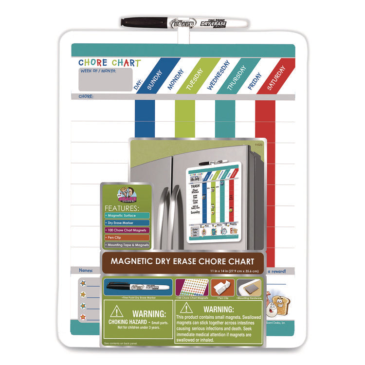 Magnetic Dry-Erase Colors Chore Chart, 11 x 14
