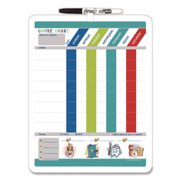 Magnetic Dry-Erase Colors Chore Chart, 11 x 14