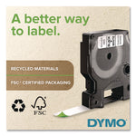 D1 Standard Labels, 0.5" x 23 ft, Black Print on White Tape, 2/Pack