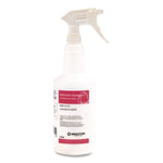 Trigger Spray Bottle for Portion Packet Bathroom Cleaners, 32 oz, White/Pink