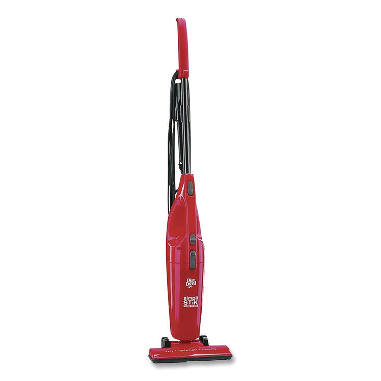 SimpliStick Bagless Stick Vacuum, 9" Cleaning Path, Red