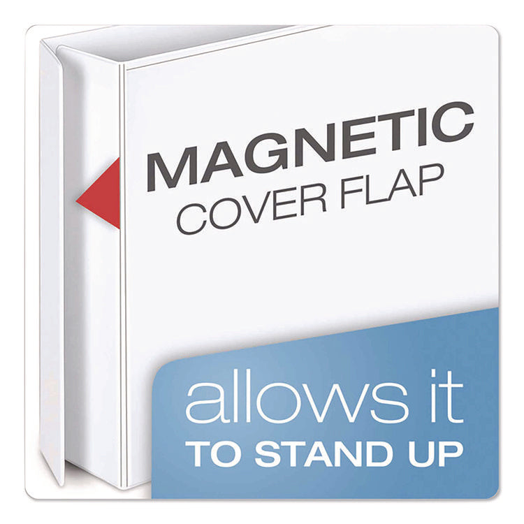 Freestand Easy Open Locking Slant-D Ring Binder, 3 Rings, 5" Capacity, 11 X 8.5, White