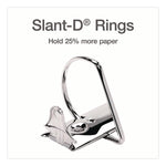 XtraLife ClearVue Non-Stick Slant-D Ring Binder, 3 Rings, 1" Capacity, 11 x 8.5, Black