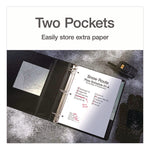 XtraLife ClearVue Non-Stick Slant-D Ring Binder, 3 Rings, 1" Capacity, 11 x 8.5, Black